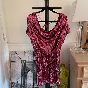 Fantastic Barbie pink Sequin dress 6